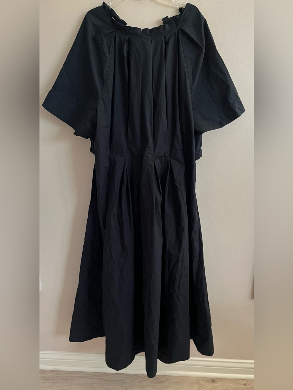NWT-Banana Republic Black Cotton Poplin Maxi Dress, Extra Large